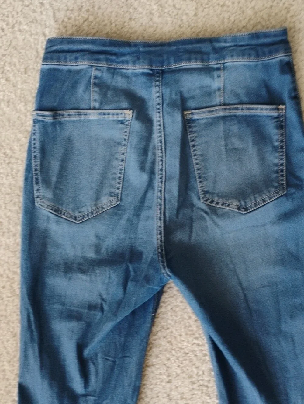 Free People We The Free Just Float On Flare Jeans Bell Bottom Raw Hem 29
